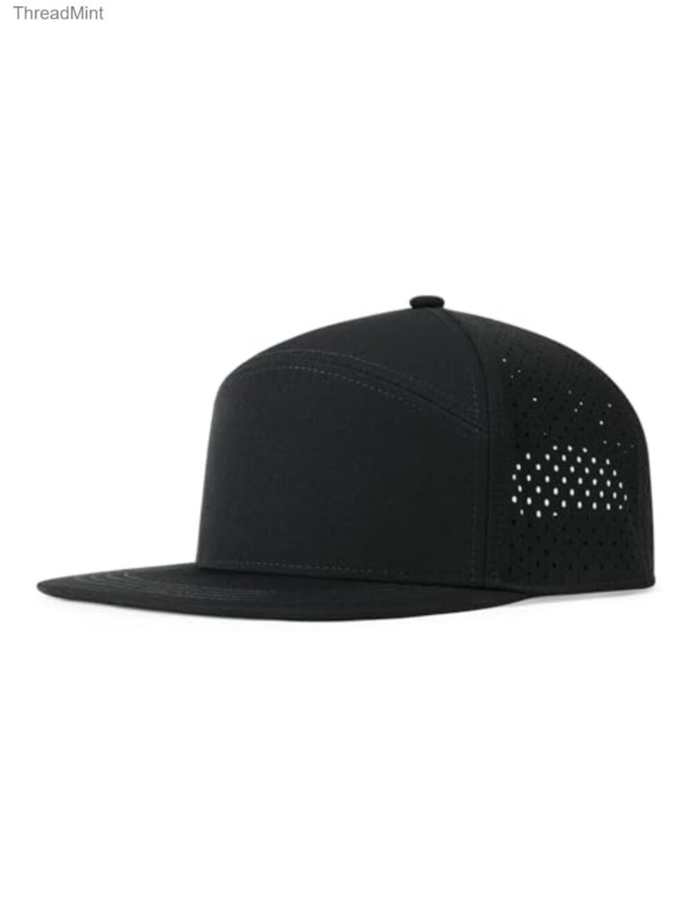 Men's Laser Mesh Flat Brim Snapback Baseball Cap Adjustable Breathable